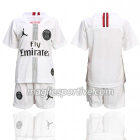 Completo Calcio Paris Saint Germain Jordan Bianco Bambino Divisa Terza 2018/2019